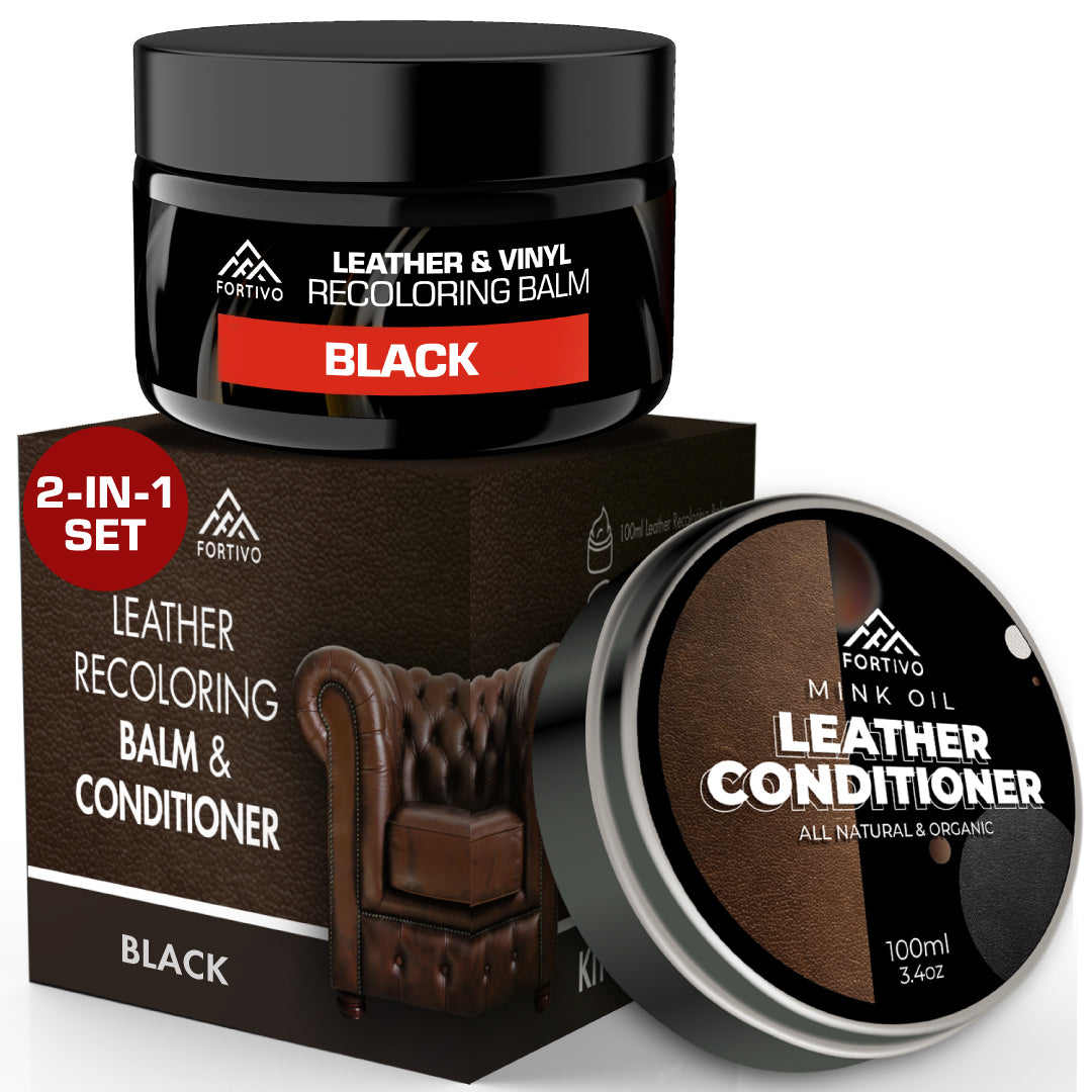 black leather balm and mink oil to fix leather car seat