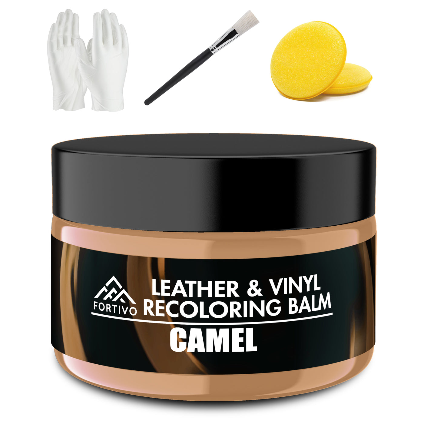FORTIVO Black Leather Leather Repair Kit for Furniture, Leather Dye for  Sofa, Vinyl Repair Kit for Jacket and Shoes, Leather Filler, Le