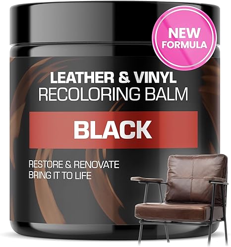 black leather dye for easy color restoration in white background
