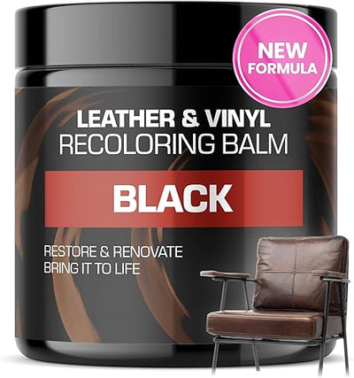 black leather dye for easy color restoration in white background