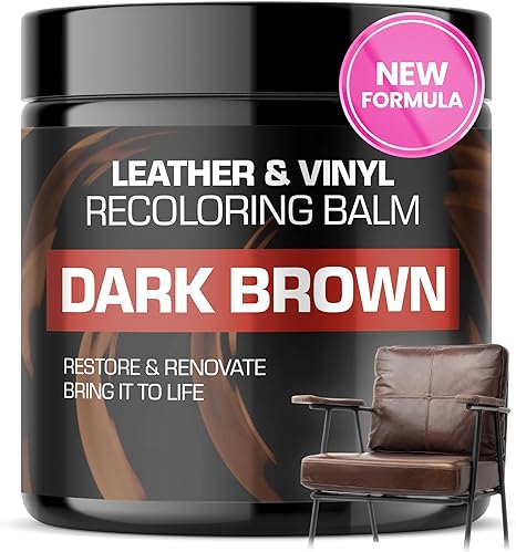 Fortivo Dark Brown Leather Recoloring Balm - Repair Kits for Couches Leather Restorer
