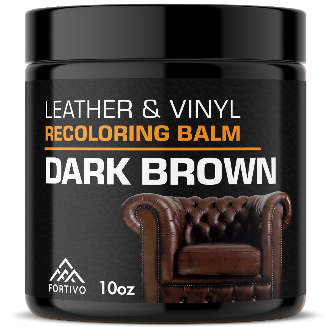FORTIVO Leather Recoloring Balm - Mink Oil, Leather Repair Kit for  Furniture, Dark Brown Leather Dye, Leather Repair Kit, Mink Oil Leather Balm,  Leather Repair Kit for Couches, Mink Oil for Leather