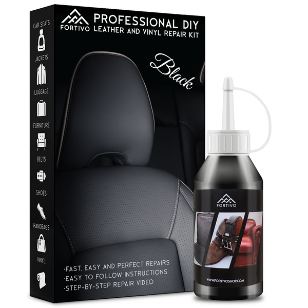  Black Leather Repair Kit for Furniture, Car Seats