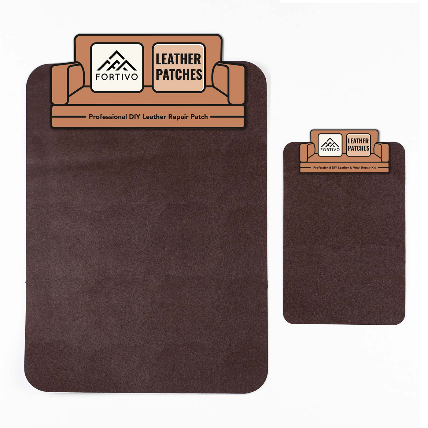 Quick and Easy Repair with Fortivo Brown Leather Patch.