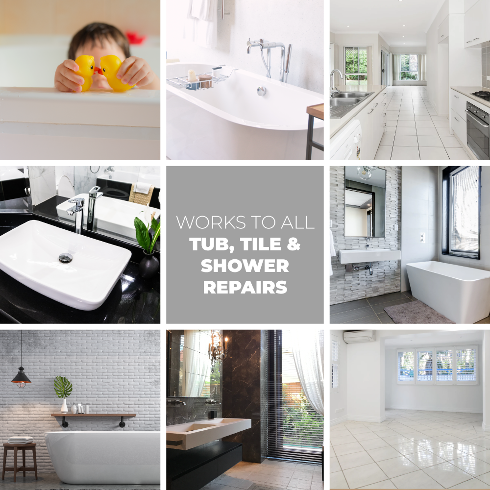 Tub Repair Kit White for Porcelain, Enamel & Fiberglass Tub Repair Kit for  Sink, Shower & Countertop Bathtub Refinishing Kit for Cracked Bathtub  Scratches 