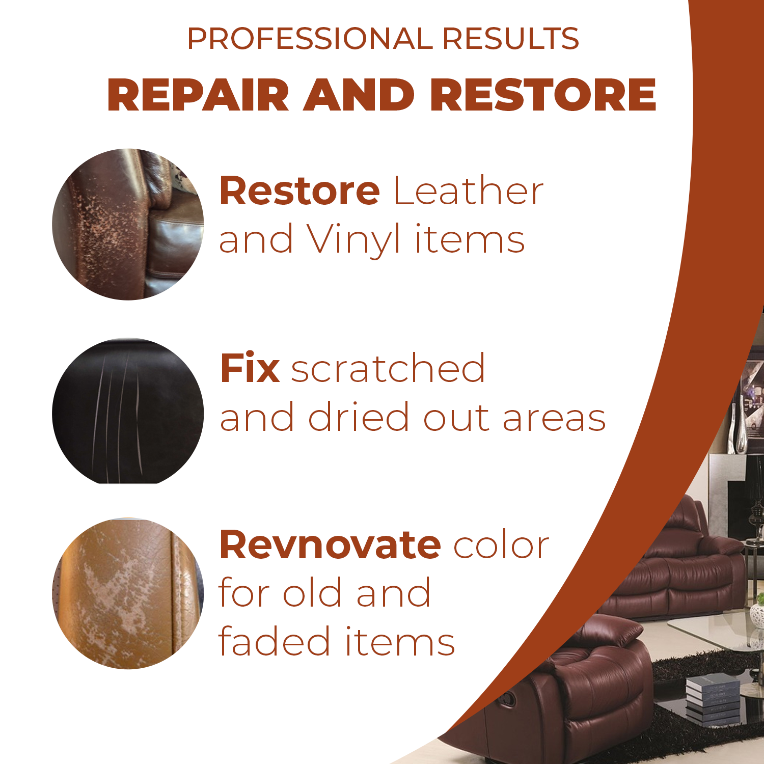 Black Leather Recoloring Balm - Leather Repair Kits for Couches