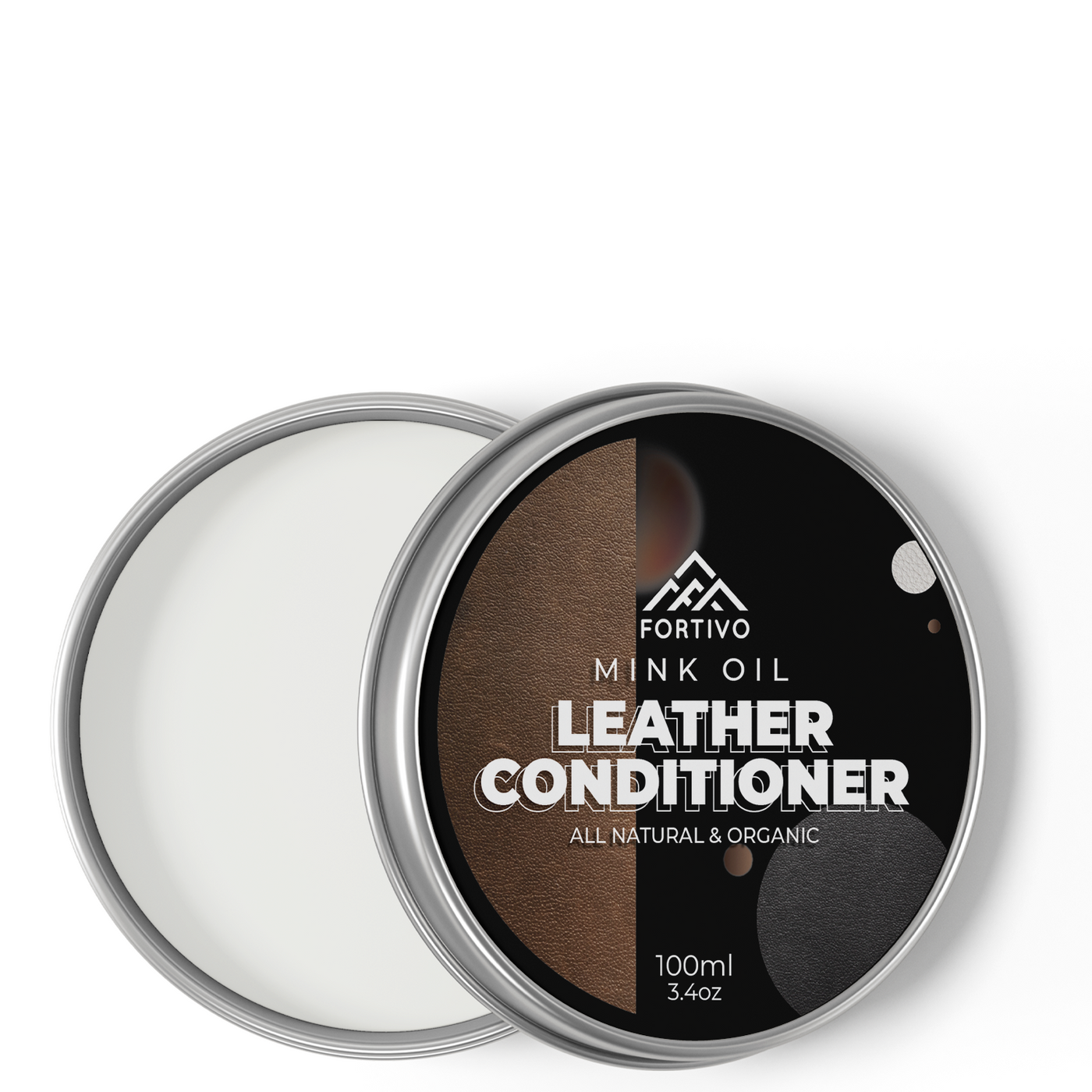 FORTIVO Leather Recoloring Balm - Mink Oil, Leather Repair Kit for  Furniture, Dark Brown Leather Dye, Leather