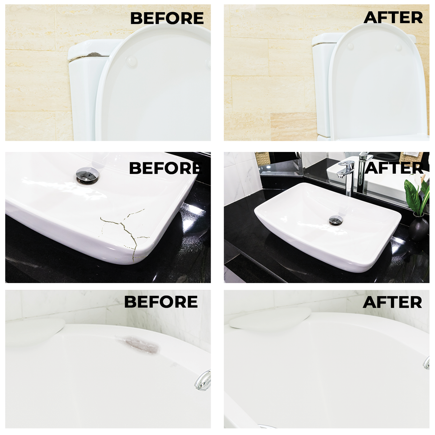 Fortivo Tub Repair Kit White for Acrylic, Porcelain, Enamel & Fiberglass Tub Repair Kit for Sink, Shower & Countertop - Bathtub