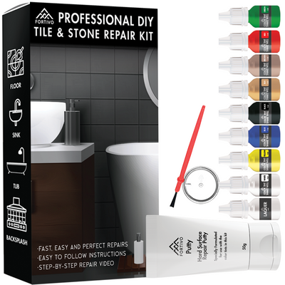Our tile repair kit is your all-in-one solution for cracked or chipped tiles