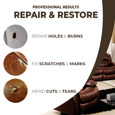 fix leather couch effortlessly with Fortivo's leather and vinyl repair kit